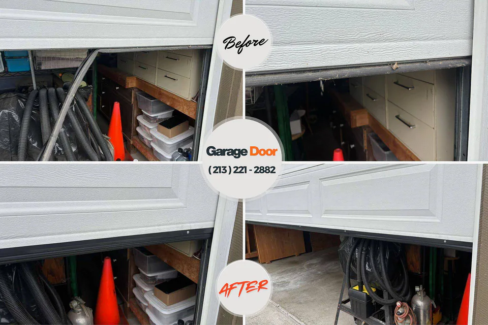 Before and after: garage door repair South Run, VA
